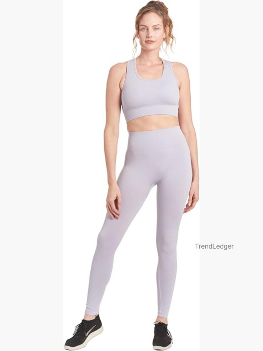 2-Piece Seamless Sports Bra & High Waisted Leggings Set
